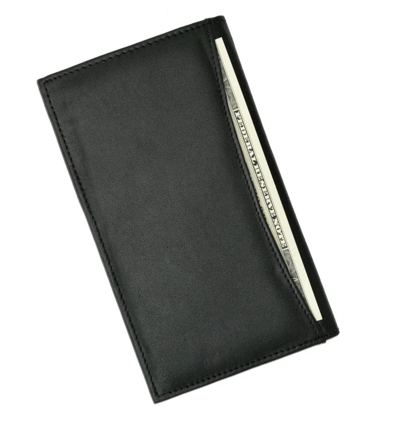 Marshal Bifold Leather RFID Blocking Wallet For Men & Women | Genuine Leather Holder With 19 Slots, 2 Bill Compartments & ID Window For Credit/Debit Cards, Money & More (Black) - Image 4